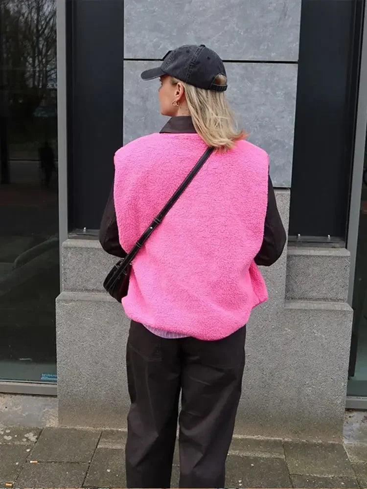 Warme & Bequeme V-Ausschnitt Weste für Damen - Alina