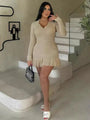 Strick-Minikleid mit Rückenausschnitt und Bandage-Design – Amira