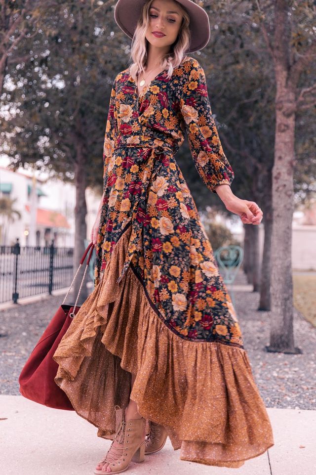 Blumenprint Midi Kleid - Lily