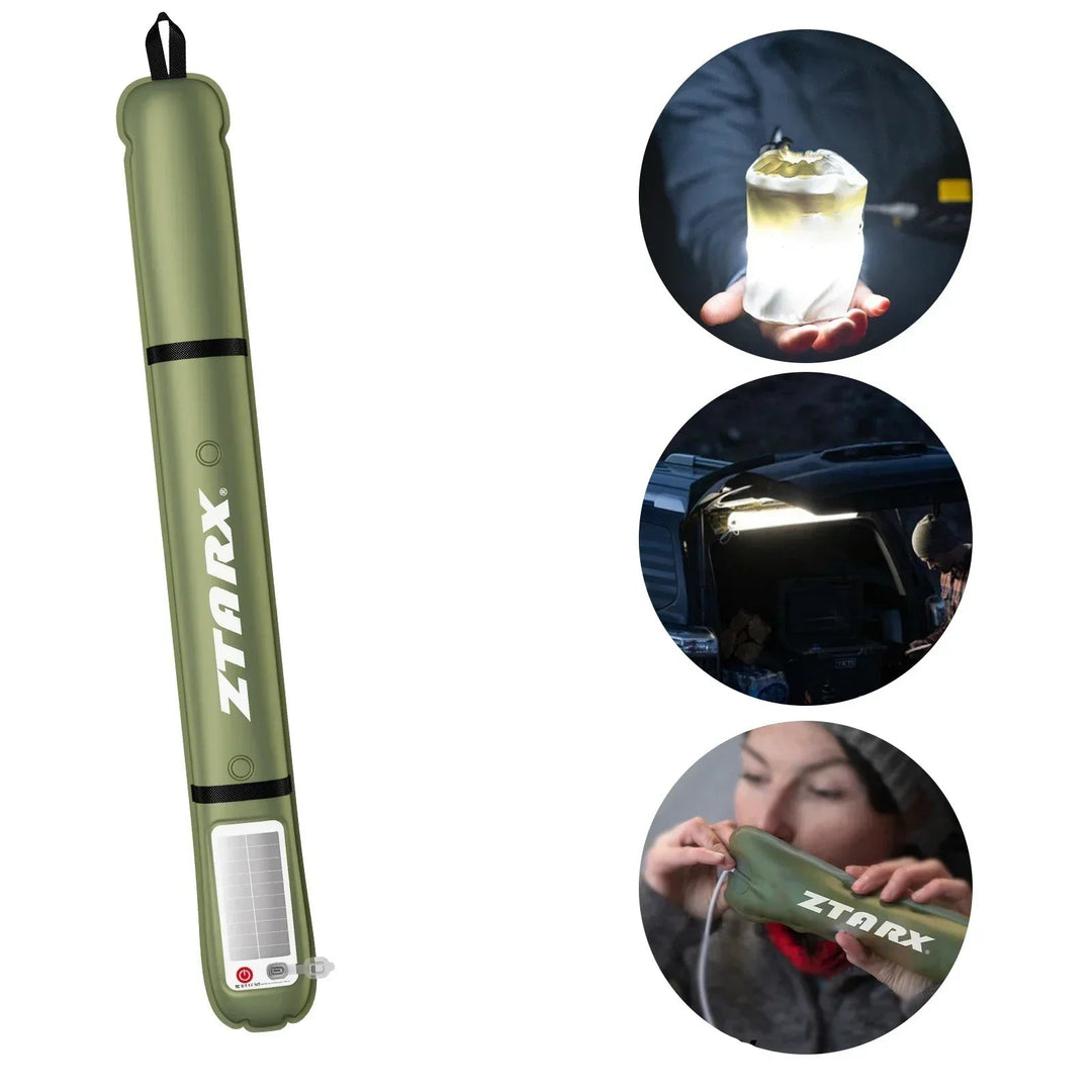 Inflatable Solar LED Tube Lamp – LumiGlow Pro