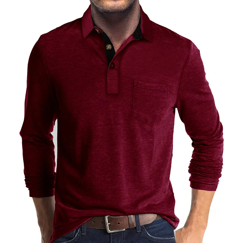 Herren Langarm-Polo atmungsaktiv & vielseitig – Matteo