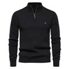 Herren Strickpullover aus Baumwolle mit Reißverschluss & Stehkragen – Ardel