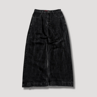 Schwarze Baggy-Jeans mit Hoher Taille – Raven