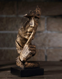 Abstracte goldene Skulptur – Soren