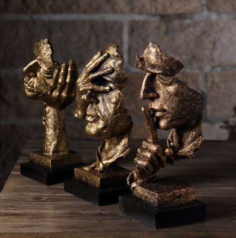 Abstracte goldene Skulptur – Soren