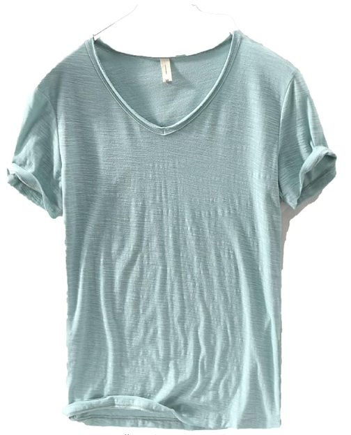 Herren V-Ausschnitt Leinen Shirt – Luca