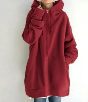 Oversized Damen-Hoodie mit Reißverschluss und Kapuze – Herbstzauber Meliora
