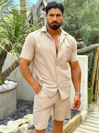 Trendy Beige Premium Men's Outfit for Summer – Matteo