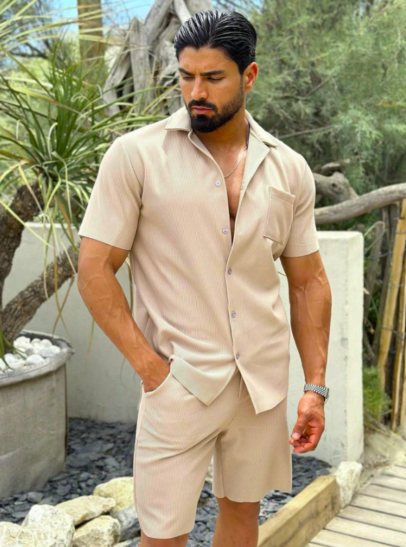 Trendy Beige Premium Men's Outfit for Summer – Matteo