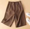 Damen Sommer-Shorts aus Leinen-Baumwolle in Knielänge – Elvira