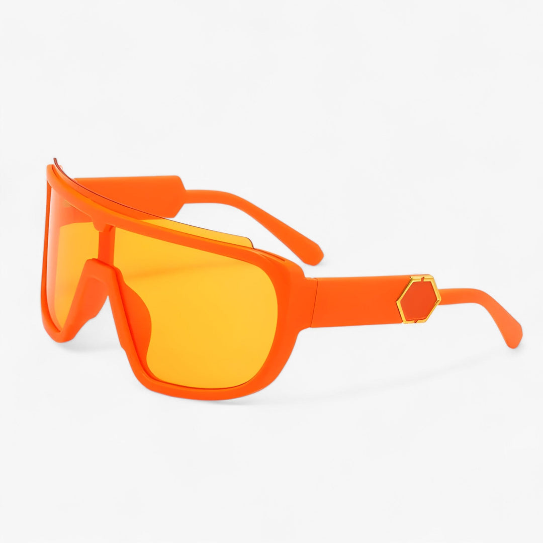 Oversized Monoblock Wraparound Sonnenbrille – Auron