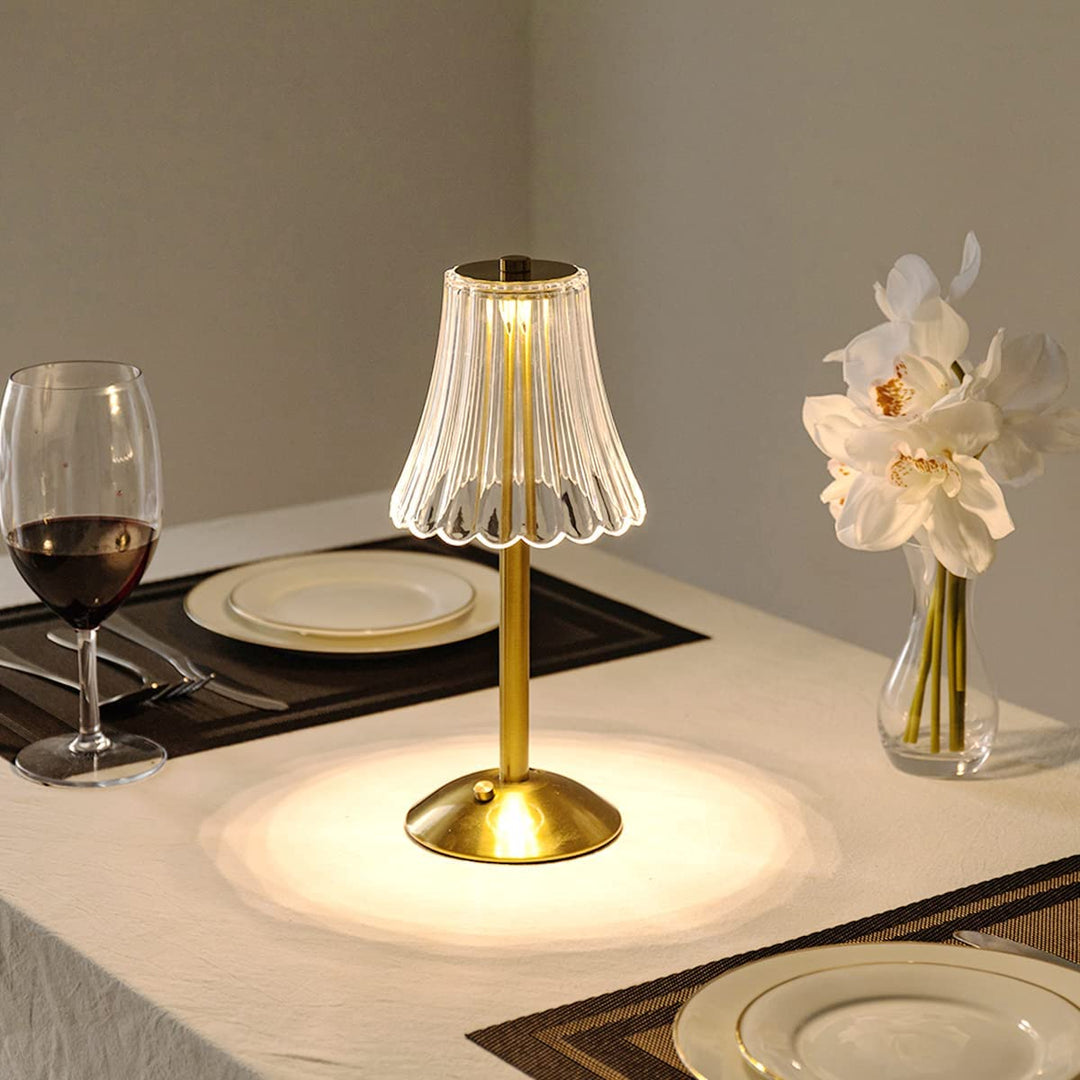 Goldene Kristall-Tischlampe - Aurora Luxe