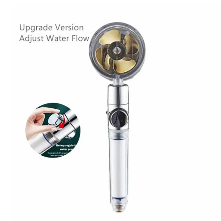 Water-saving shower head with 360° rotation - AquaTurbo