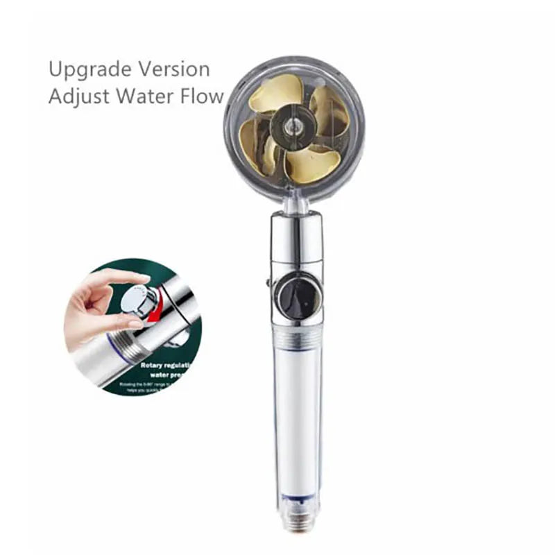 Water-saving shower head with 360° rotation - AquaTurbo