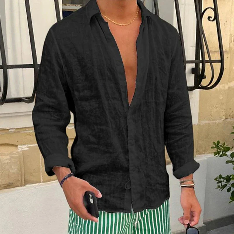 Atmungsaktiv & Locker Geschnittenes Sommerhemd für Herren – Taro