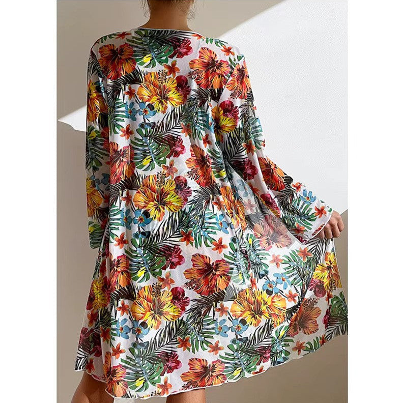 Bikini set with high waist and cover-up – Amira