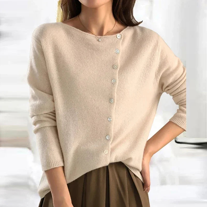 Modischer Pullover mit Stilvoller Knopfleiste - Elisa