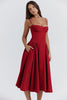 Stylisches Sommerkleid mit Spaghettiträgern und Taillenmieder – Mira