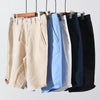 Strandshorts Herren Leinen-Baumwolle Sommerlook mit Knopfverschluss - Sandro