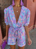 Trendiger Festival-Print Playsuit mit Gürtel – Leona