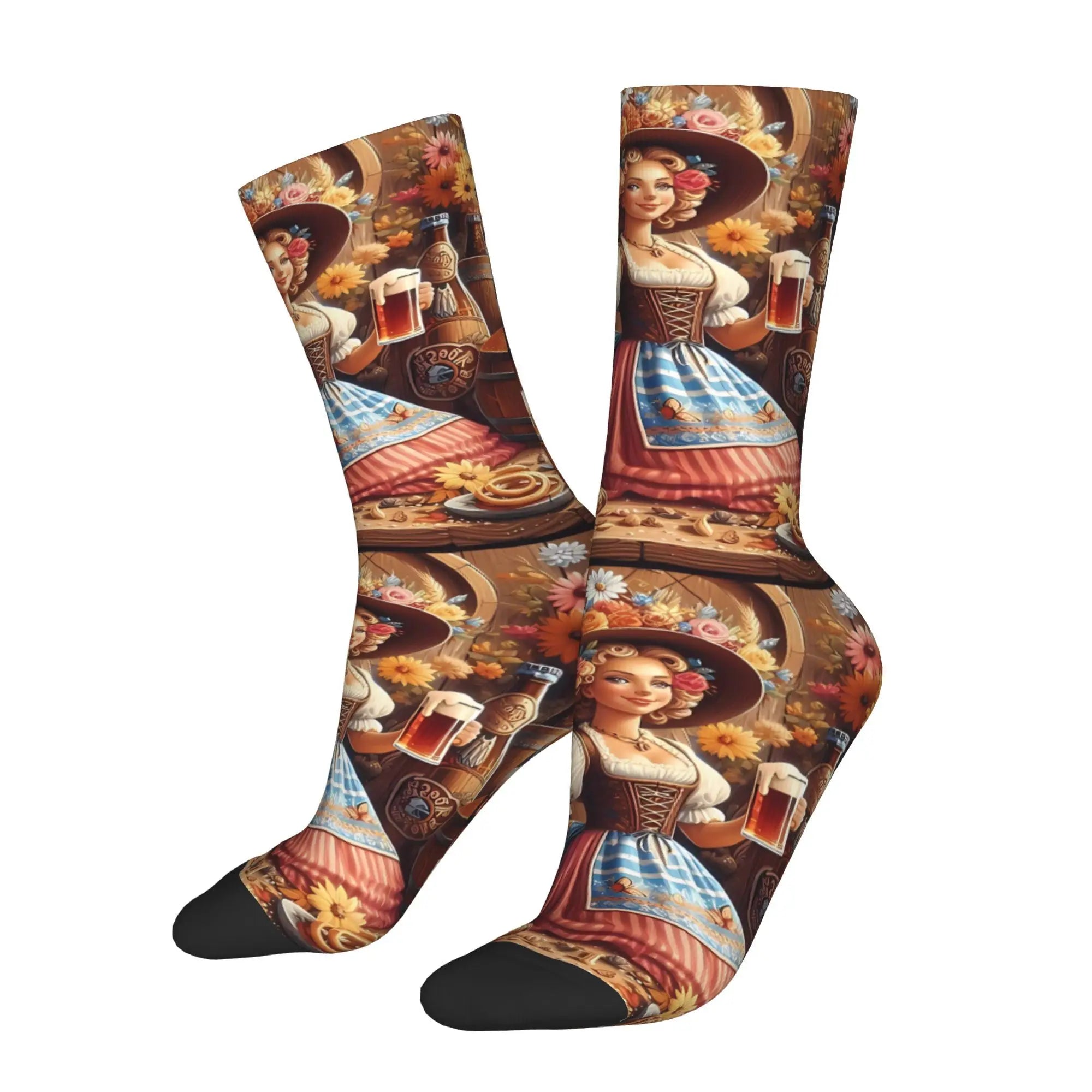 Socken mit Dirndl-Print (2er-Set) – TrachtenSocken Oktoberfest 2025