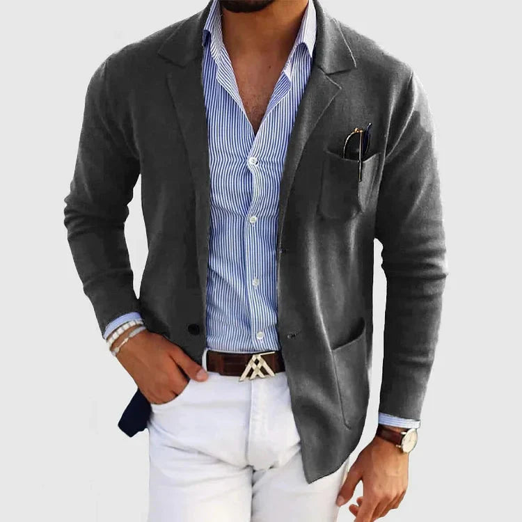 Stilvoller Herrenblazer mit Casual-Knopftaschen und Reverskragen - Lorenzo