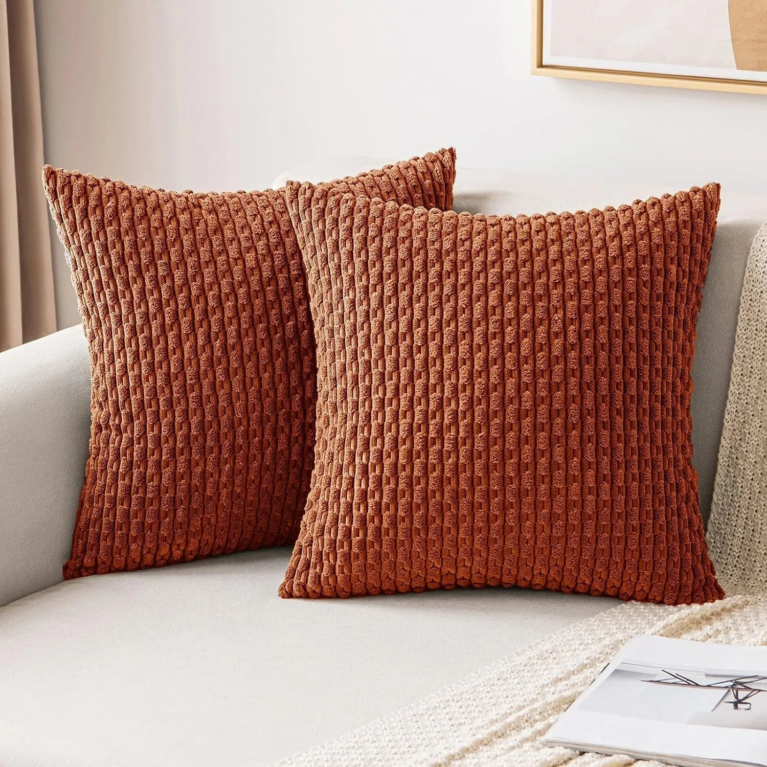 Corduroy Kissenbezüge im Boho-Stil – Velvia