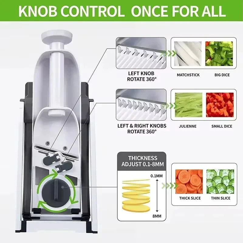Secure 5-in-1 Vegetable Cutter (1+1 Free) - VeggieChop Pro
