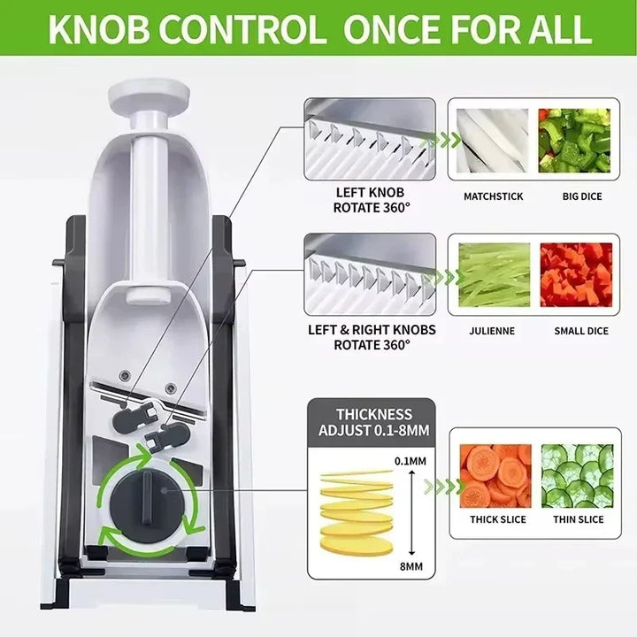 Secure 5-in-1 Vegetable Cutter (1+1 Free) - VeggieChop Pro