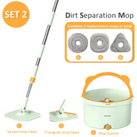 Selbstrotierender Wischmopp mit Eimer - SpinMop