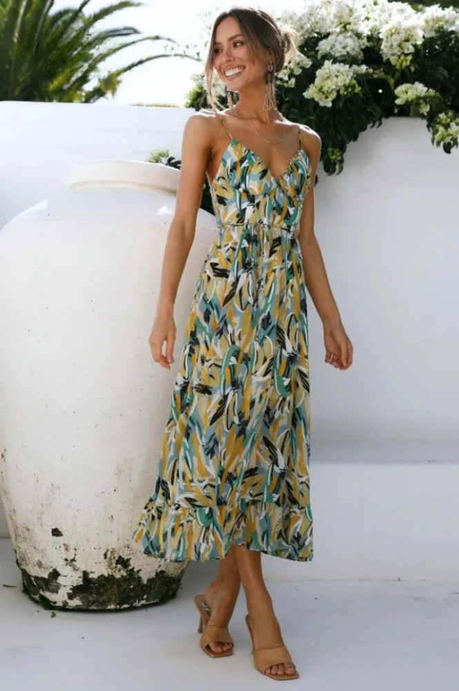 Sleeveless Summer Dress with Print – Isla