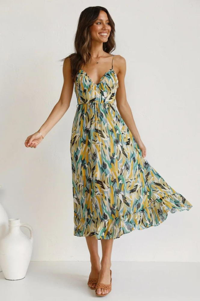 Sleeveless Summer Dress with Print – Isla