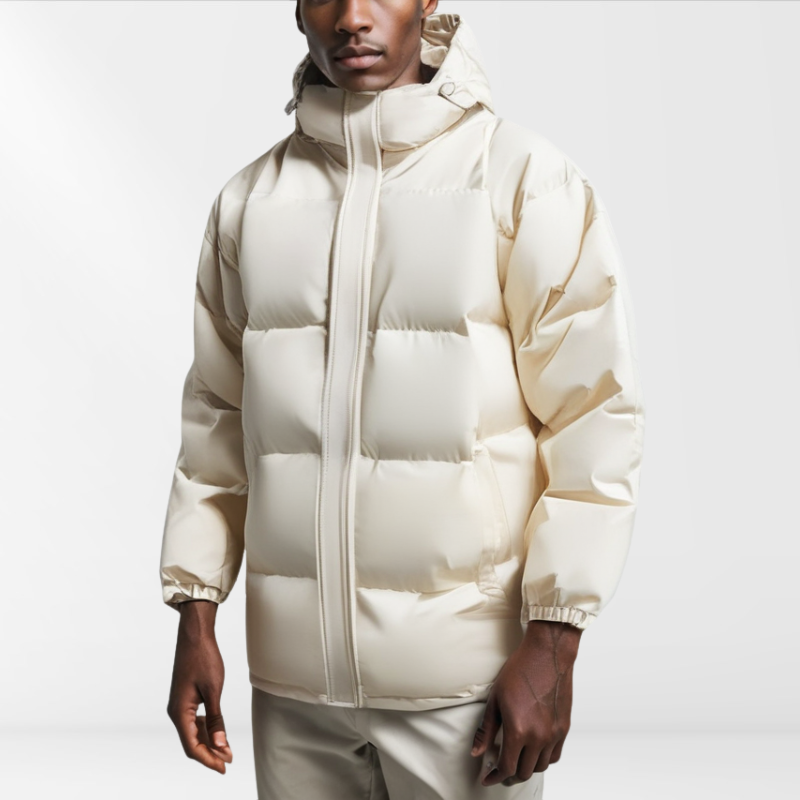 Wattierte Herren Pufferjacke mit Kapuze – Elias