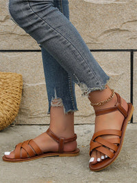 Brown Roman Women's Summer Sandals with Non-Slip Sole – Yvelle