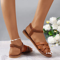 Brown Roman Women's Summer Sandals with Non-Slip Sole – Yvelle