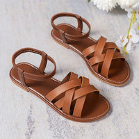 Brown Roman Women's Summer Sandals with Non-Slip Sole – Yvelle