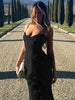 Trendiges Maxikleid mit Rüschen und Spaghettiträgern – Loyza