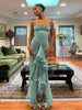 Trendiges Maxikleid mit Rüschen und Spaghettiträgern – Loyza