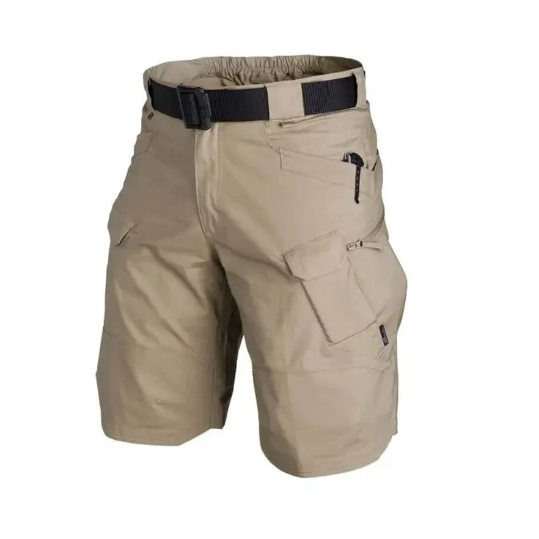 Herren Outdoor Shorts mit 6 Reißverschlusstaschen - FlexTrek Cargo Shorts