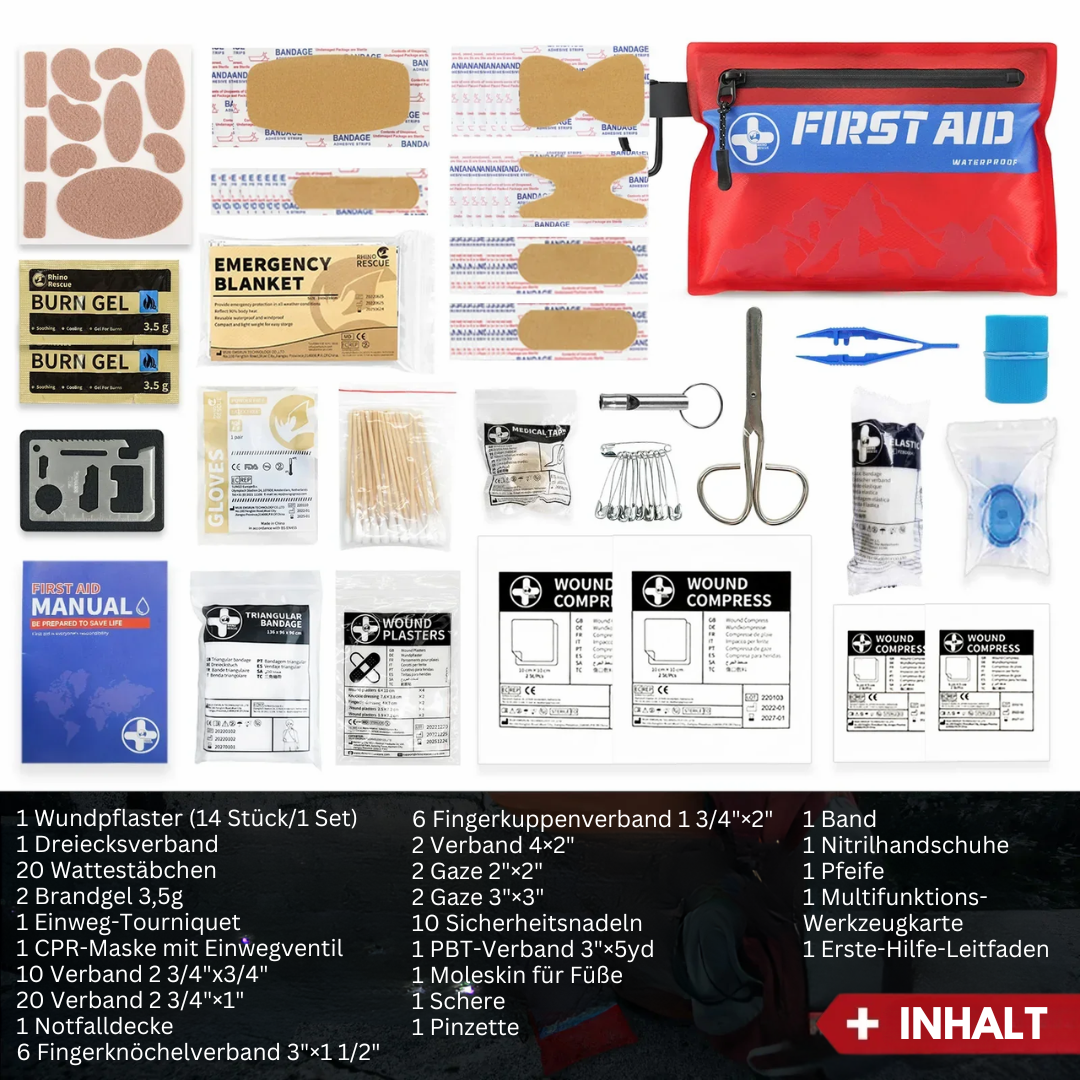 Ultraleichtes und wasserdichtes Erste-Hilfe-Set – TrailGuard