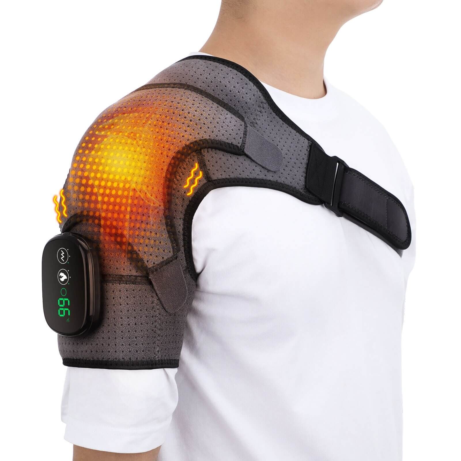 Tragbares Schultermassagegerät mit Wärmetherapie – ThermoFlex Pro
