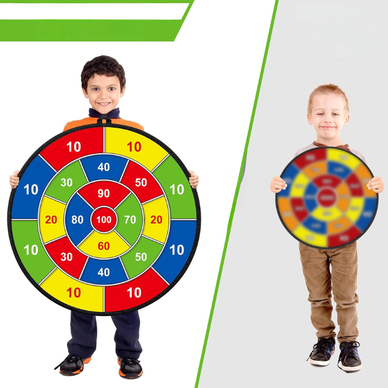 Großes Kinder-Dartboard mit Klebebällen und Darts – PlayTarget