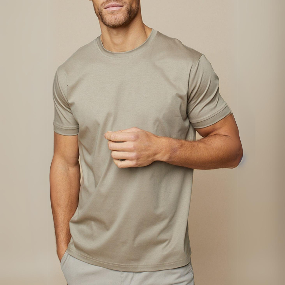 Glänzendes & Weiches Herren T-Shirt aus Mercerisierter Baumwolle – Leon