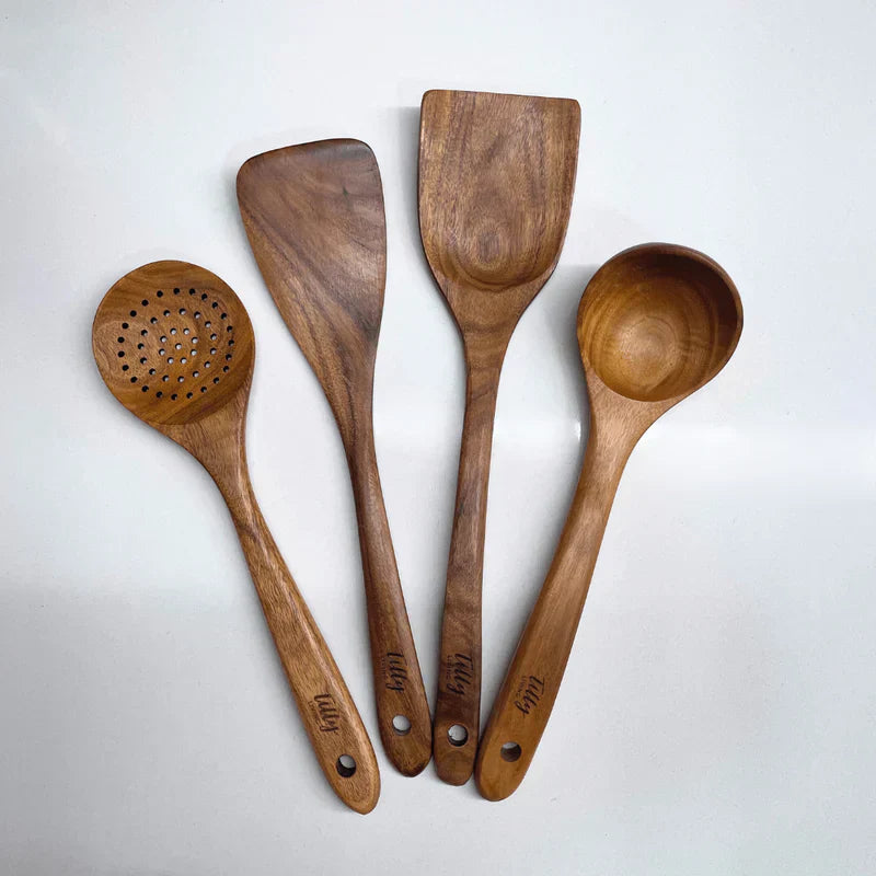 Natural Wooden Kitchen Utensils - RustiCook