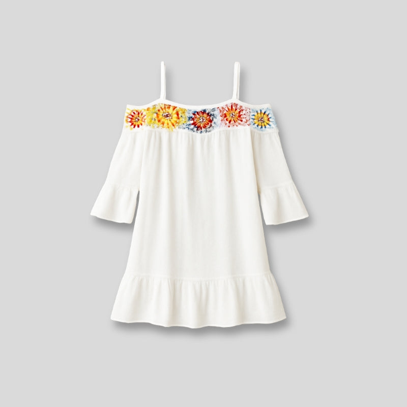 Schulterfreies Minikleid mit lockerer Passform – Livia