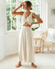 Baumwoll-Zweiteiler Damen Set mit Rundhals und Relaxhose – Tilda