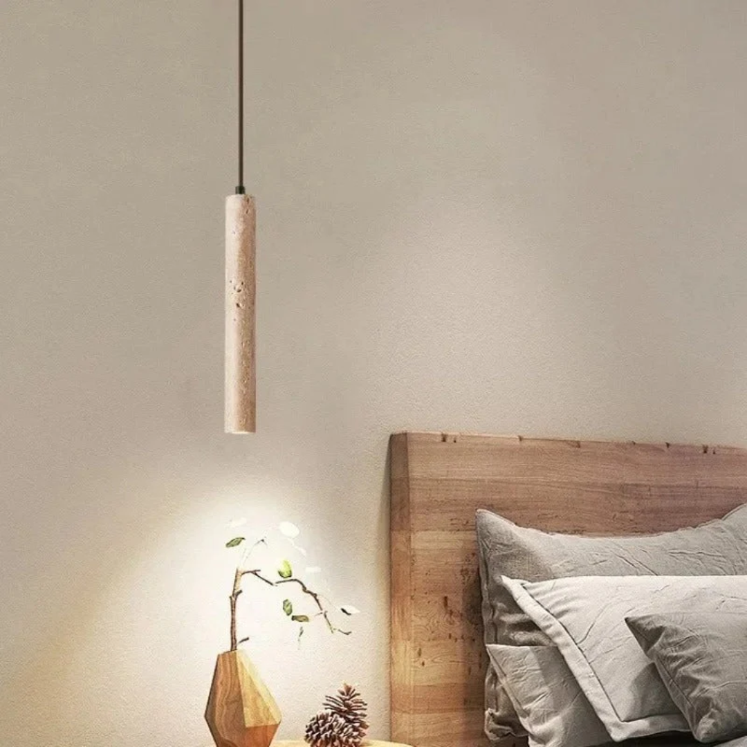 Minimalistische Travertin Wabi-Sabi Stil LED Kronleuchter - LumoLine