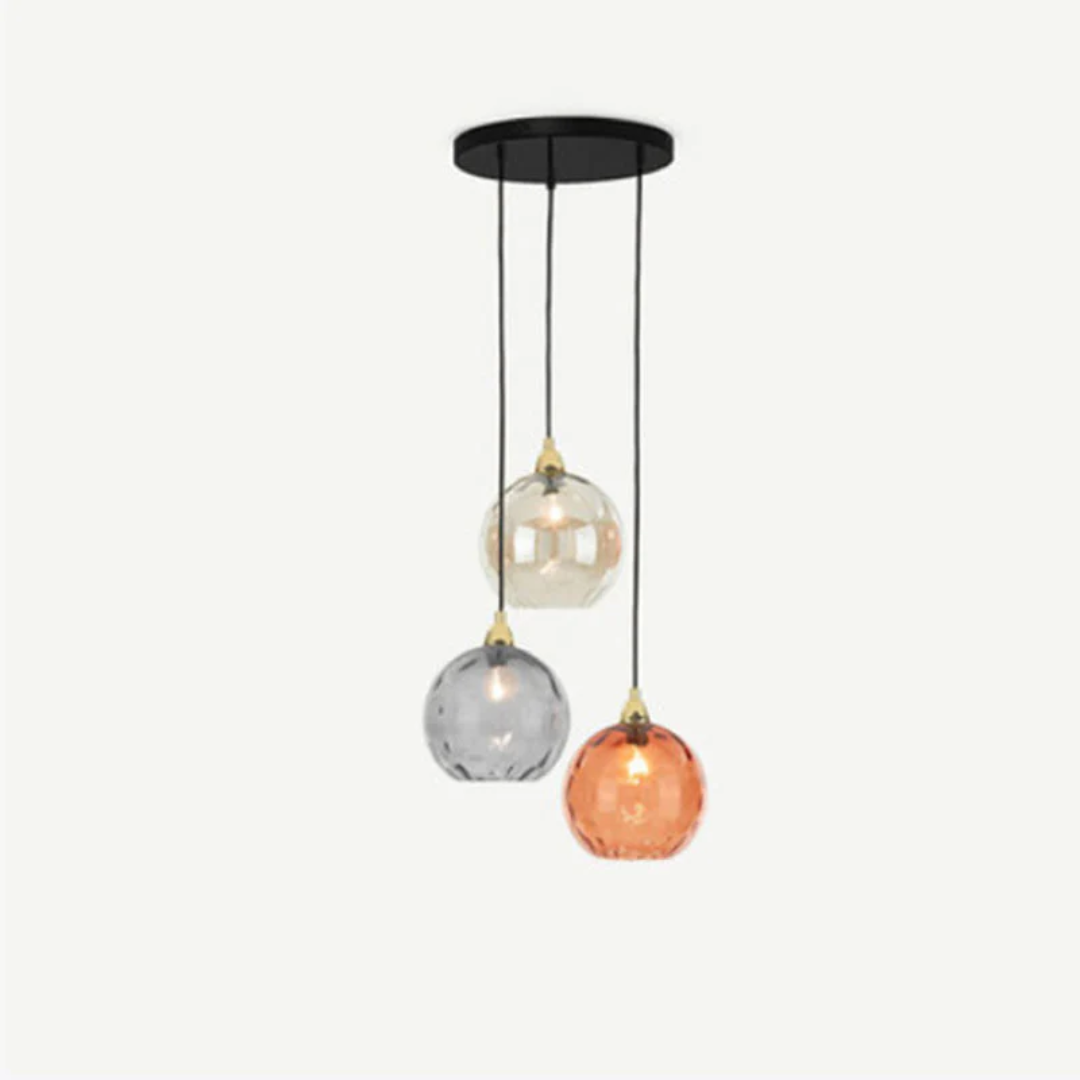 Moderne Cluster Pendelleuchte mit 3 Lampen - Cascade