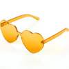 Trendige Herz-Sonnenbrille ohne Rahmen in Transparent-Optik - HerzBlitz