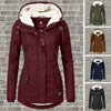 Plissierte Baumwoll-Winterjacke mit Kapuze – Mila